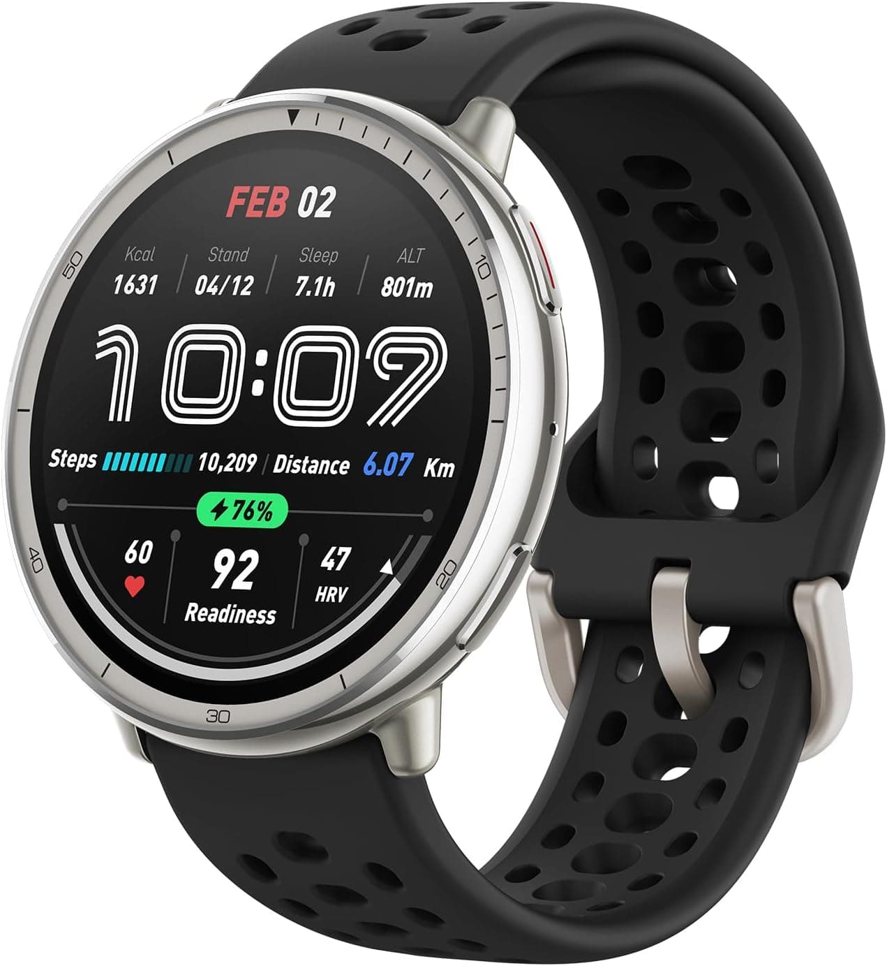 Reloj inteligente Amazfit Active 2 (44 mm, correa negra) - Imagen 1