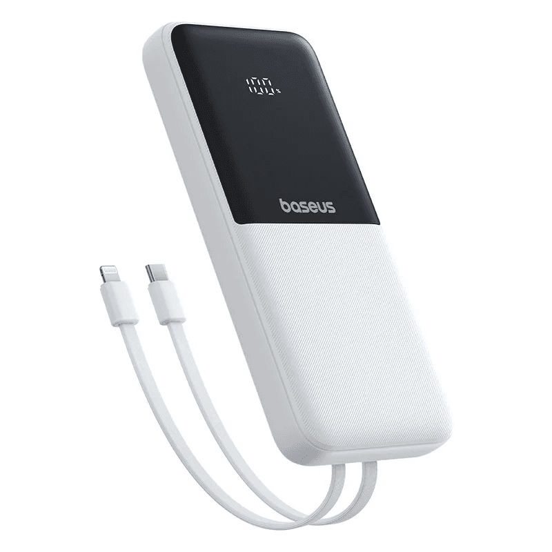 Power bank Baseus 20 000 mAh 22,5 W con cables integrados